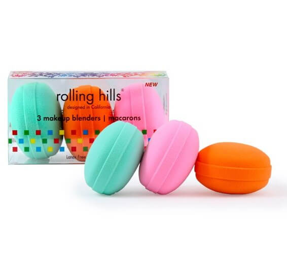 Rolling Hills 3 Makeup Blenders Macarons